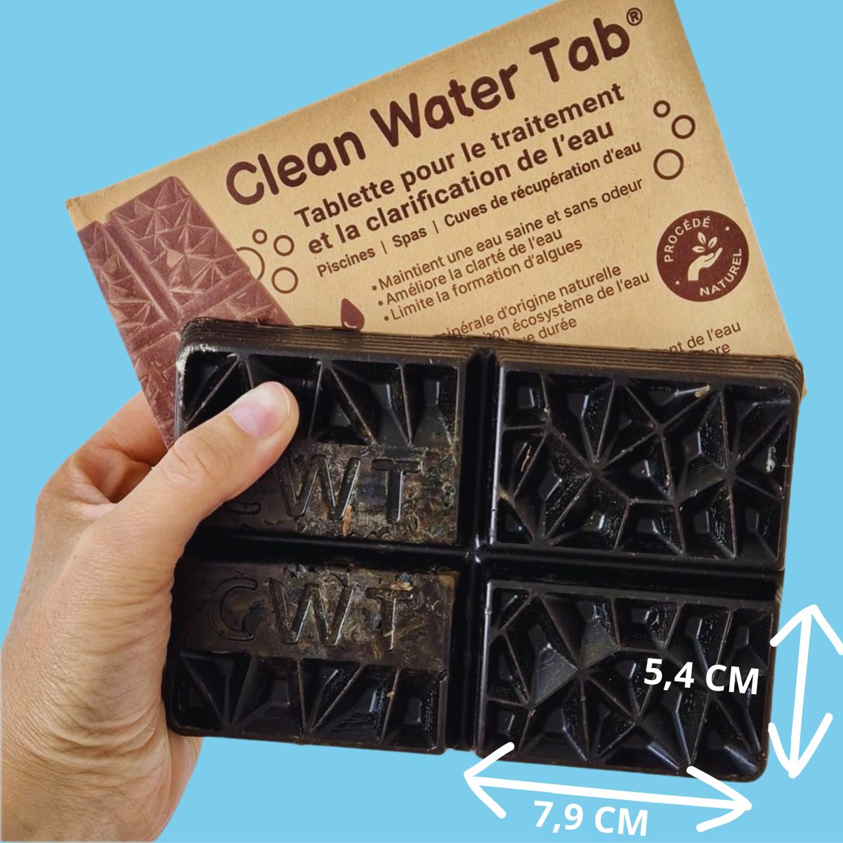 Clean Water Tab® · 7,9 × 5,4 cm